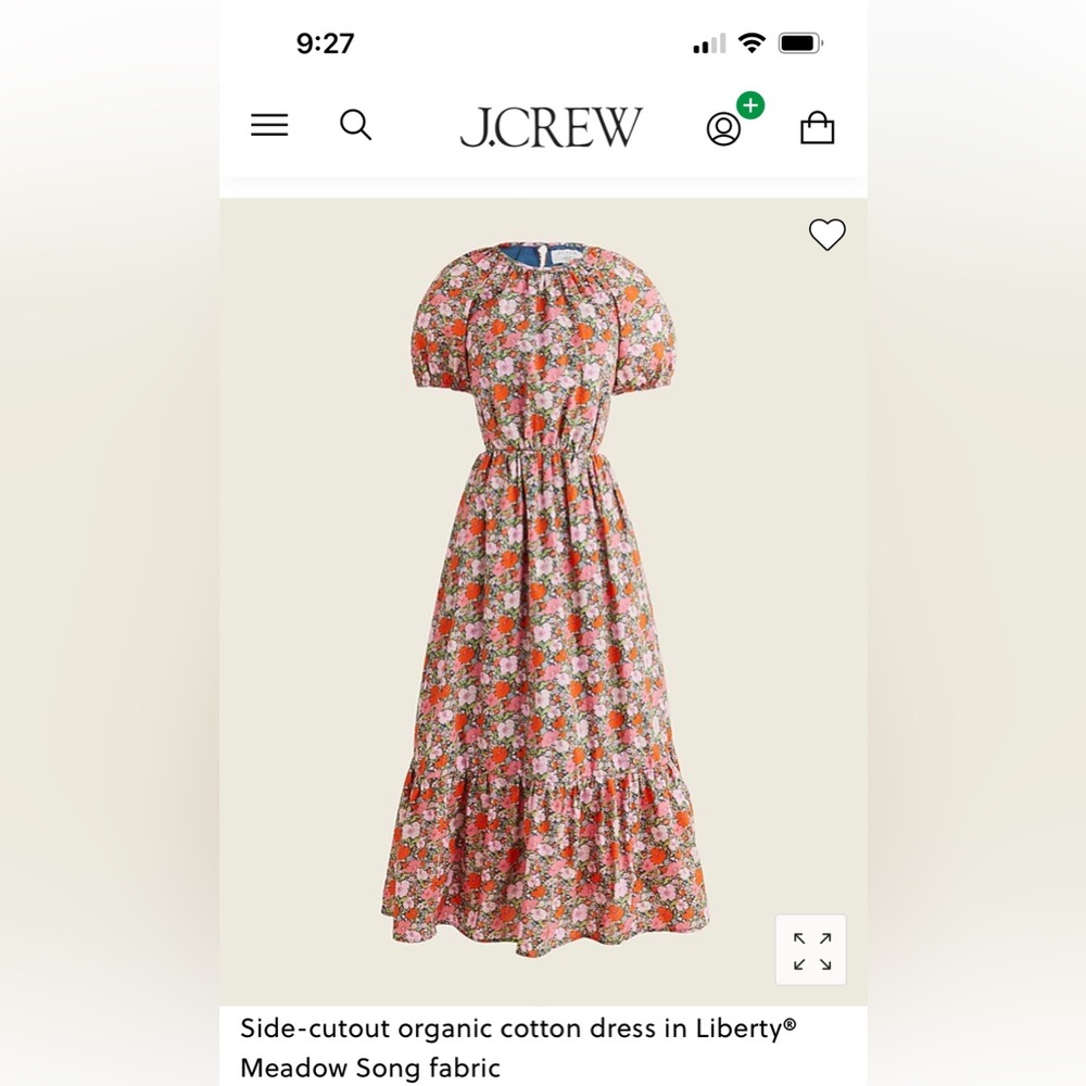 Jcrew Side-cutout organic cotton dress in Liberty® Meadow Song fabric